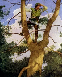 Illustration für Der Schwarze Pfeil von Robert Louis Stevenson